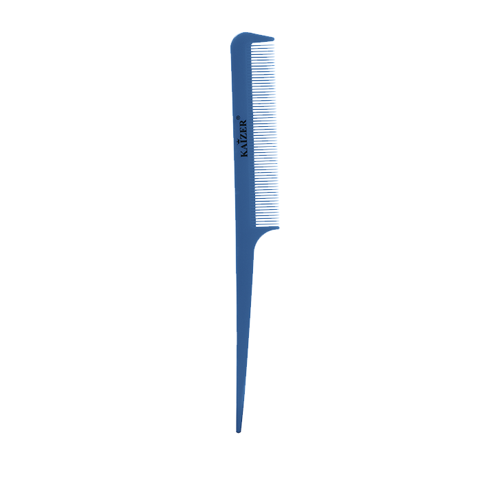 KAIZER Гребень пластиковый с ручкой, 1 вилка, цвет лазурный расческа гребень с ручкой 7 зубцов