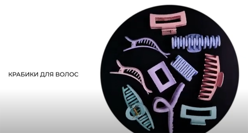 SOLOMEYA Крабик для волос из натуральной пшеницы прямоугольный, розовый / Straw Claw Hair Clip Rectangle Pink, фото 3