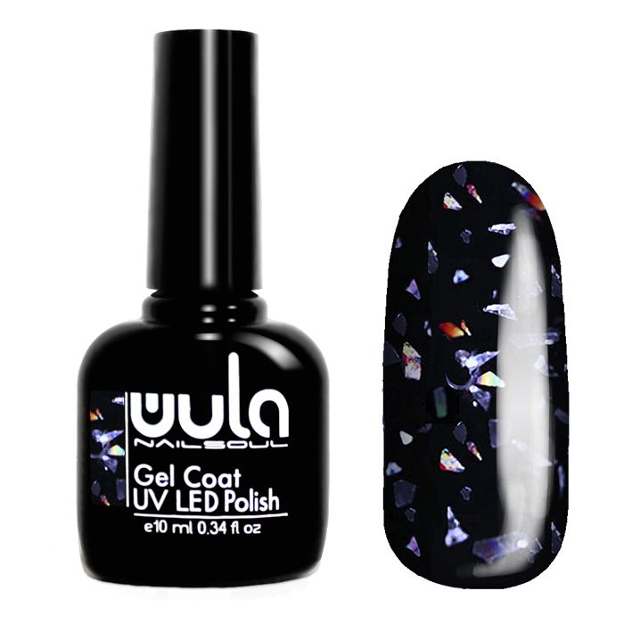 Купить WULA NAILSOUL 622 гель-лак для ногтей / Wula nailsoul Glitter Rain 10 мл, Черные