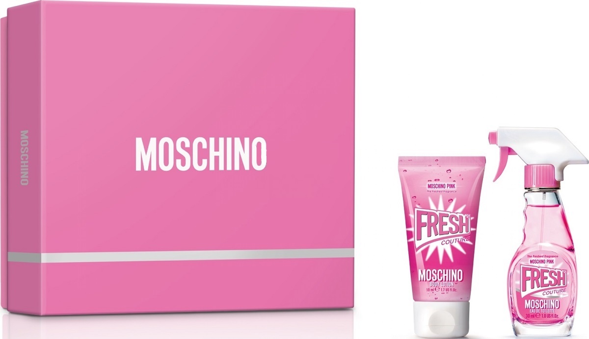 MOSCHINO Набор парфюмерный женский Moschino Fresh Pink (туалетная вода-спрей 30 мл + лосьон для тела в тубе 50 мл)