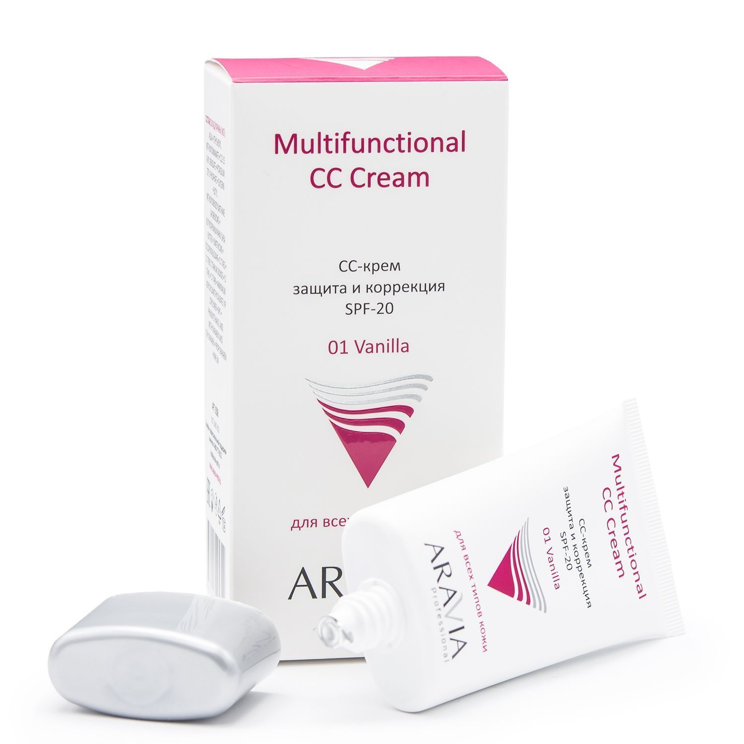 ARAVIA Professional СС-крем защитный SPF-20 / Multifunctional CC Cream, Vanilla 01 50 мл, фото 3