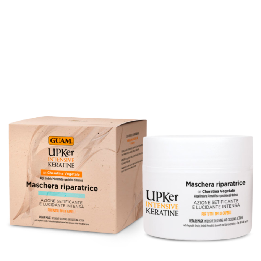 GUAM Маска восстанавливающая с кератином для гладкости волос / NEW UPKer 200 мл, фото 2