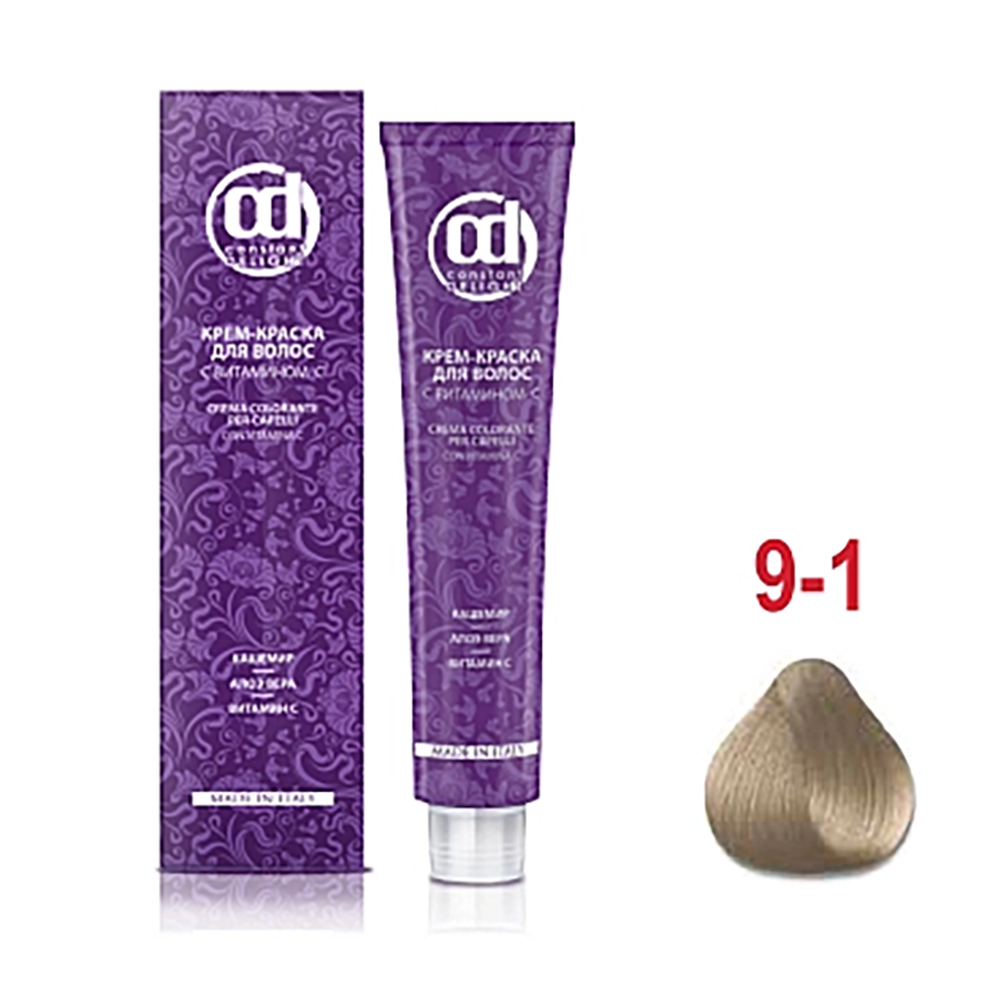 CONSTANT DELIGHT 9/1 краска с витамином С для волос, блондин сандре 100 мл, фото 2