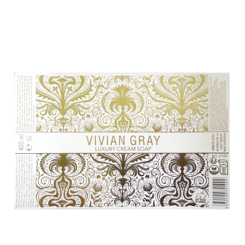 VIVIAN GRAY Крем-мыло, бархатное прикосновение / Vivian Gray Velvet Touch Cream Soap Velvet Touch 400 мл, фото 2