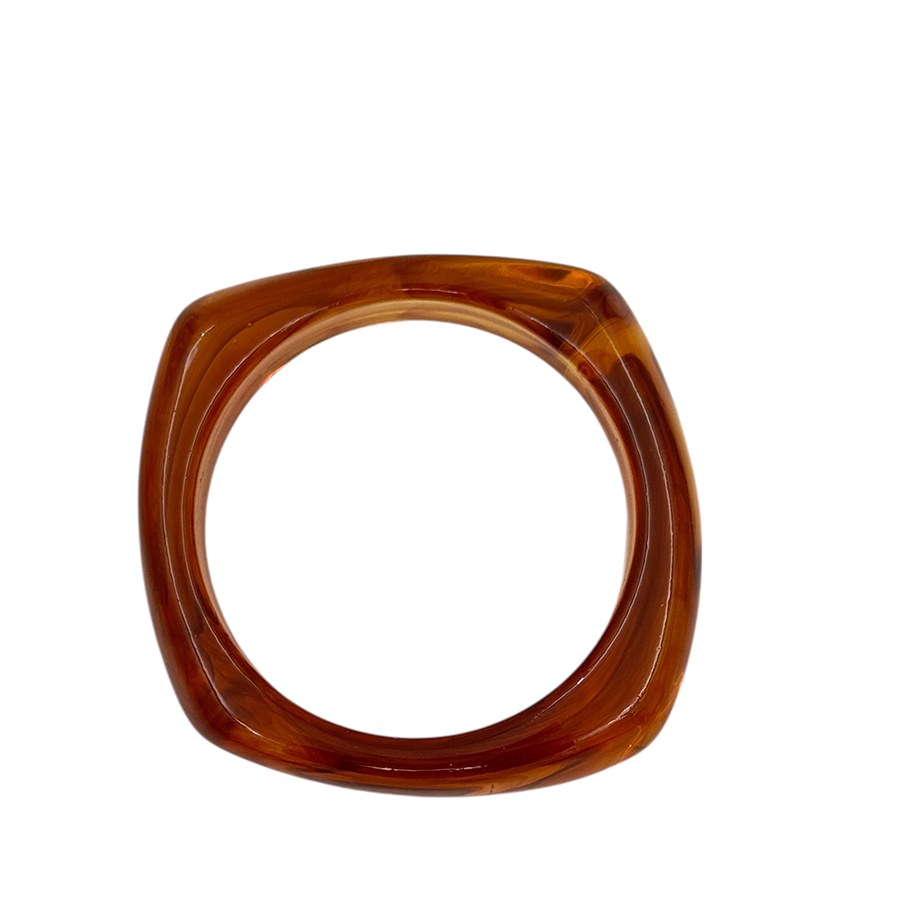 IWOU PROFESSIONAL Браслет-обод пластиковый квадратный янтарный, фото 3