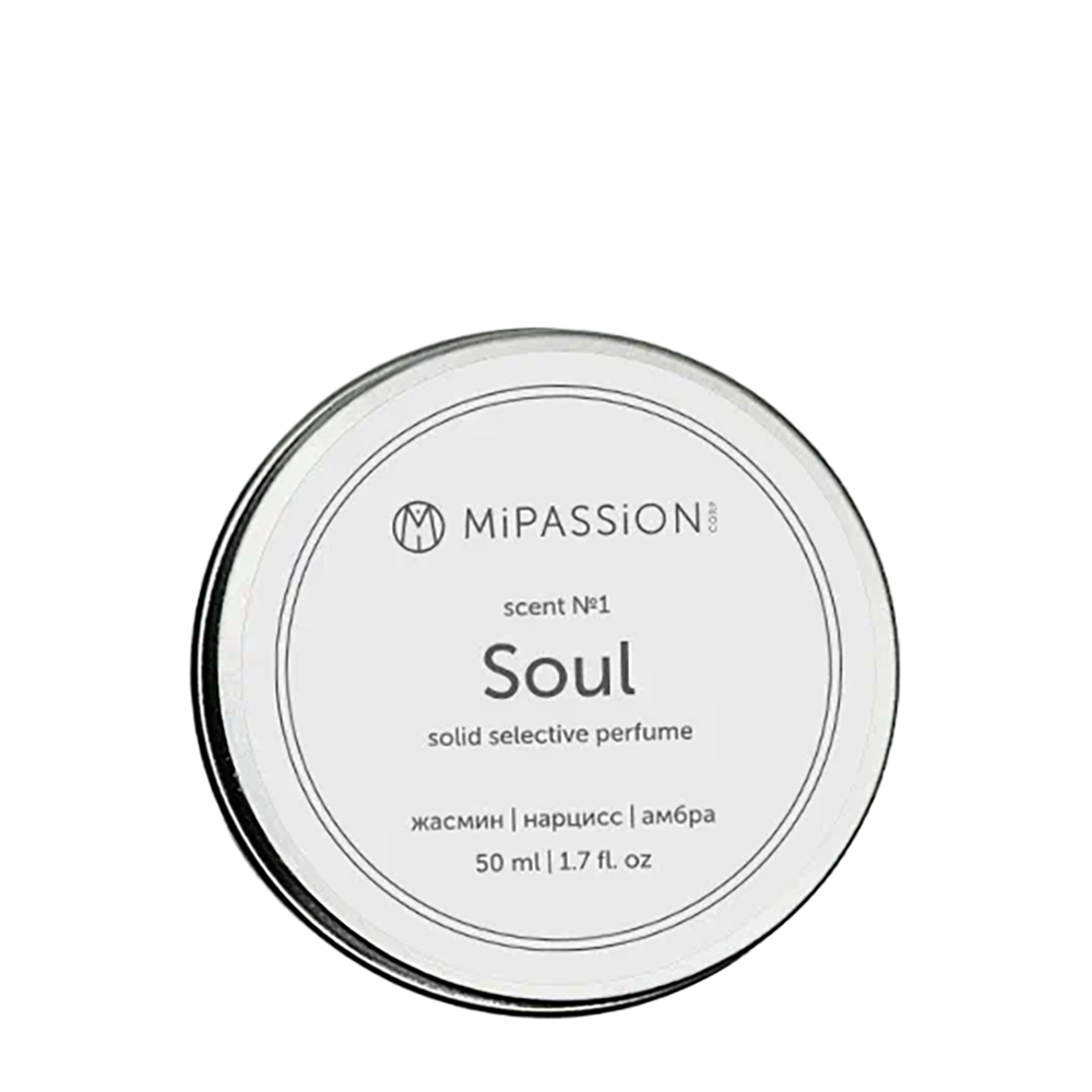 MIPASSIONcorp Духи твердые, жасмин, нарцисс, амбра / Soul MiPASSiON 50 мл