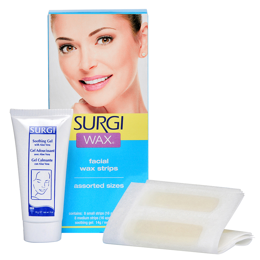 SURGI Набор для удаления волос на лице (полоски с воском + крем) / Assorted Honey Facical Wax Strips biore полоски для носа pore strips