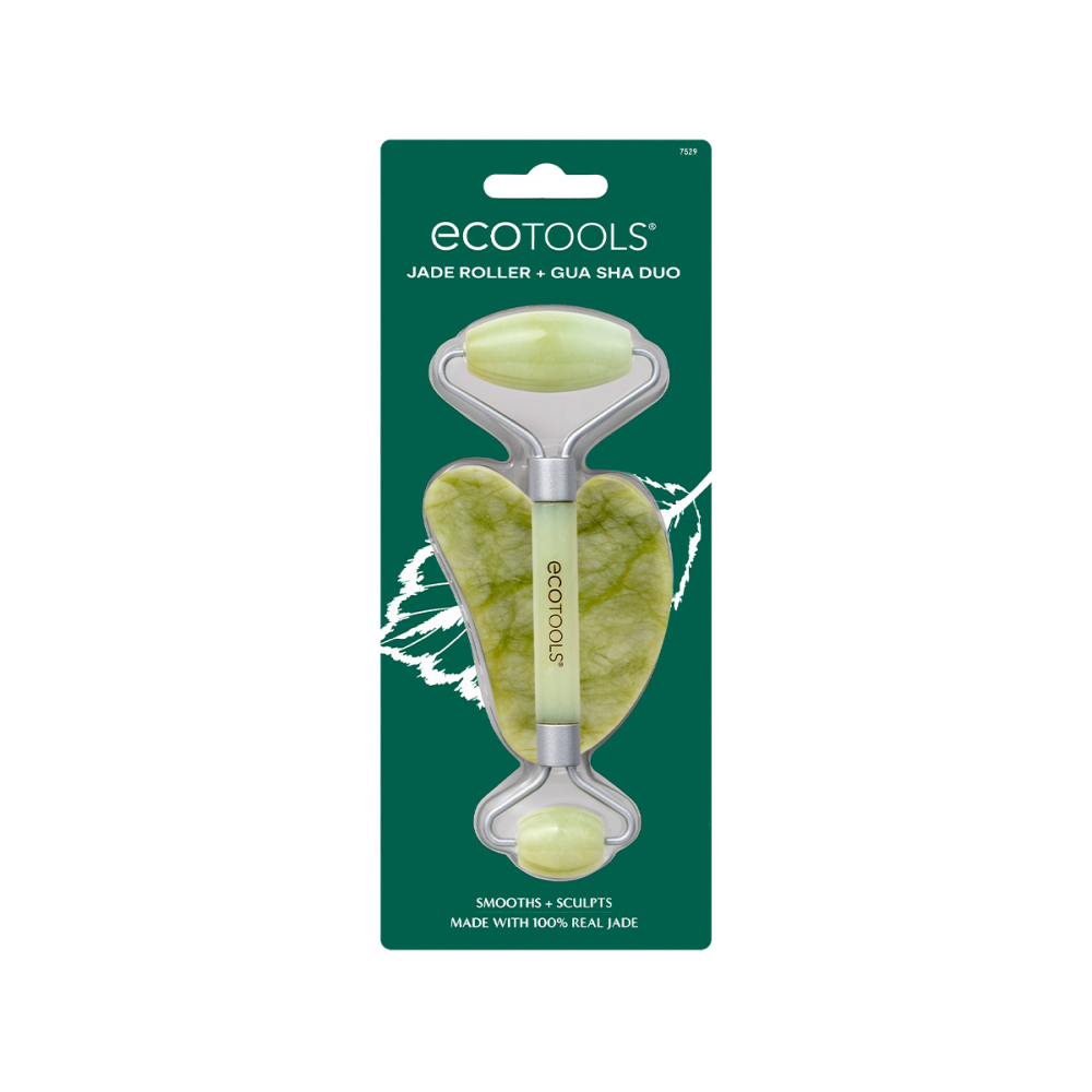 ECOTOOLS Мини-роллер нефритовый для лица и скребок гуаша / Jade Roller + Guasua Stone Duo, фото 2
