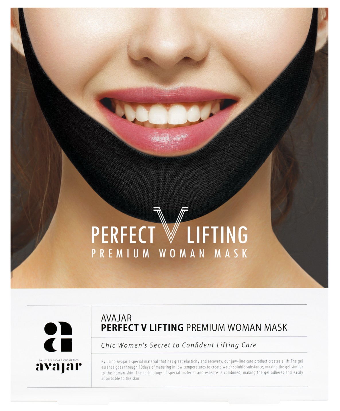 AVAJAR Маска лифтинговая женская, черная / Perfect V lifting premium woman black mask 1 шт