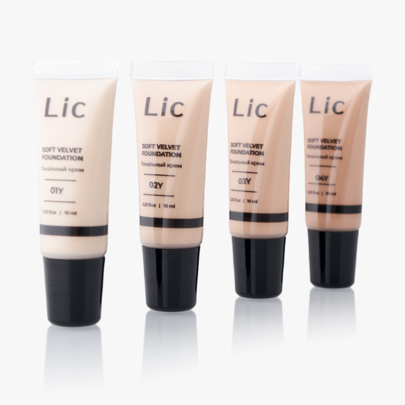 LIC Крем тональный мини-версия, 01Y / Soft Velvet Foundation Mini version 10 мл, фото 3