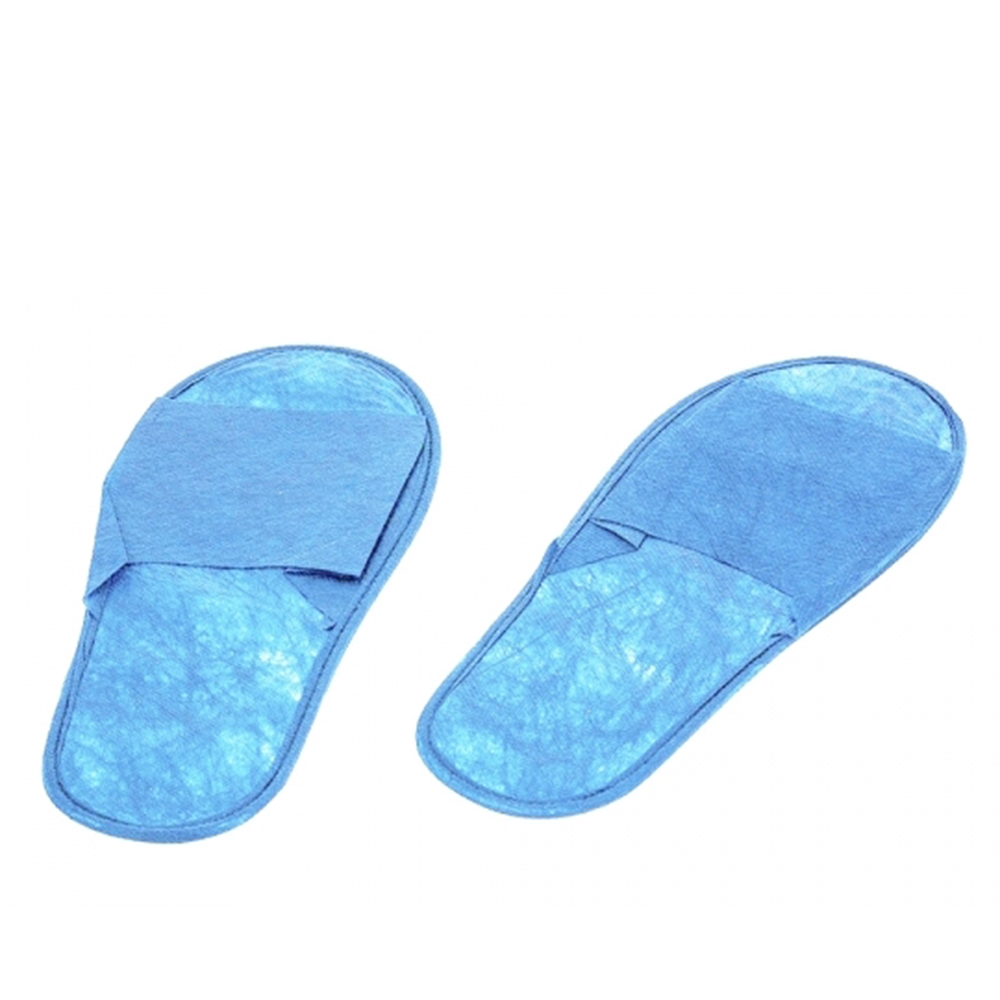 IGROBEAUTY Тапочки спанбонд, открытый мыс, цвет голубой/синий 25 пар текстильные домашние тапочки free age