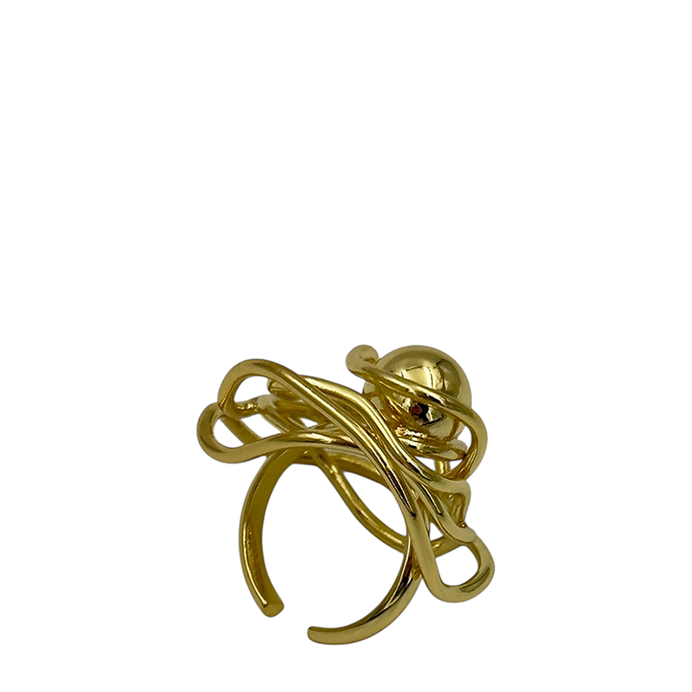 IWOU PROFESSIONAL Кольцо Цветок в золоте, фото 1