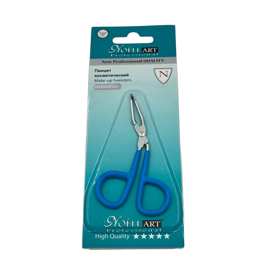 NOELL ART Professional Пинцет-ножницы для бровей голубой, фото 4