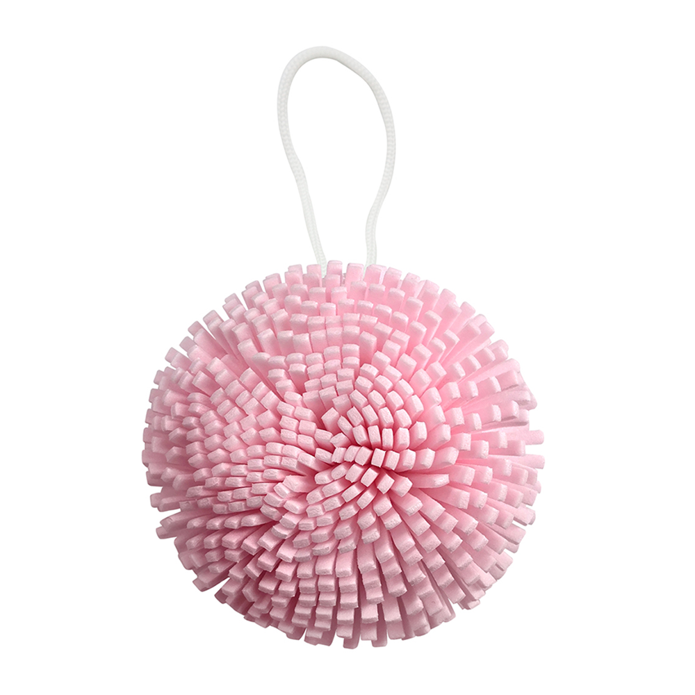 SOLOMEYA Мочалка спонж для тела, розовая / Bath Sponge pink 1 шт