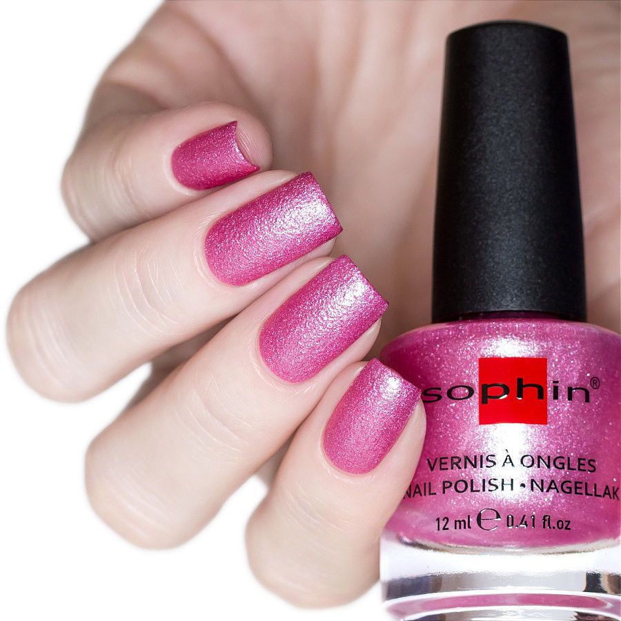 SOPHIN 0279 лак для ногтей, холодный розовый / Sand Effect 12 мл, фото 2