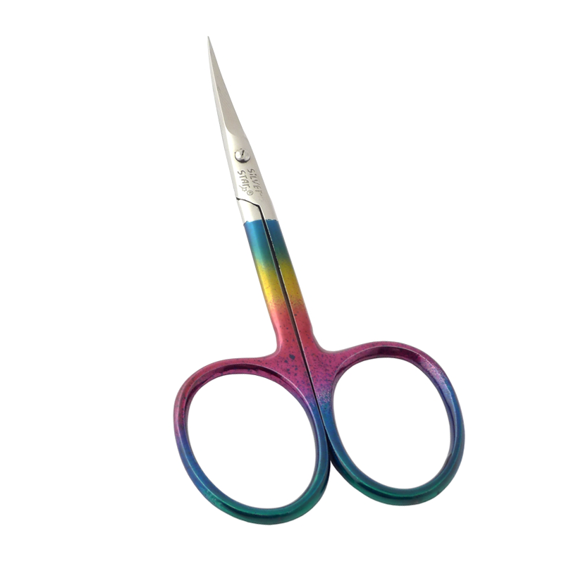

SILVER STAR Ножницы для кутикулы, цветное радужное покрытие / CLASSIC