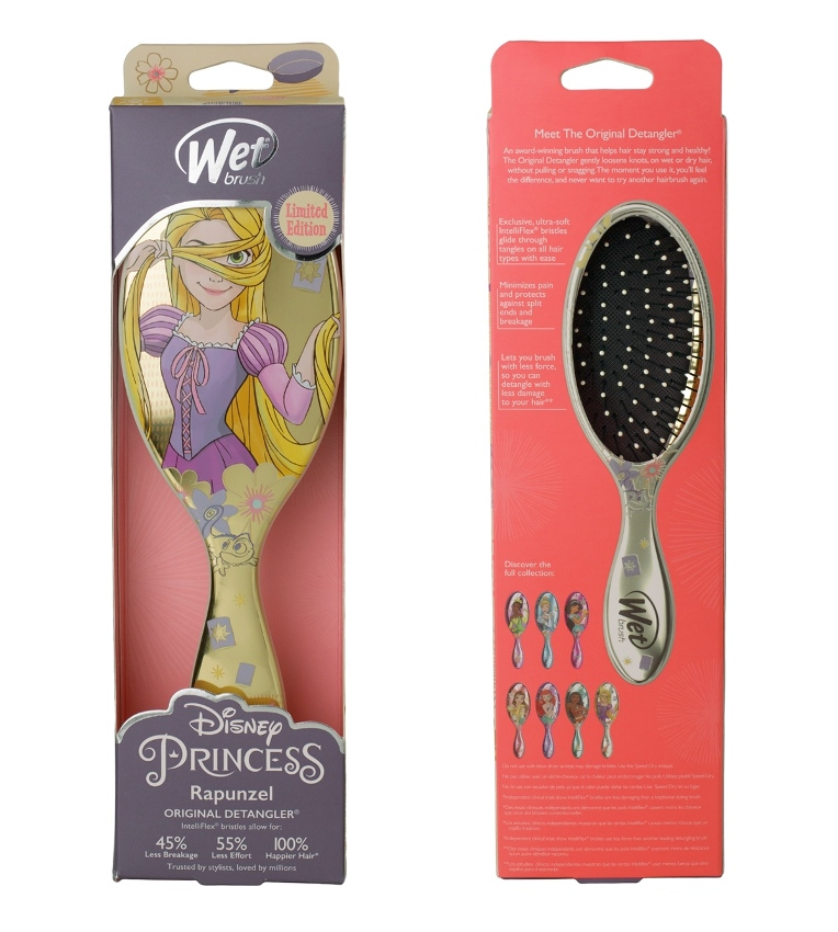 WET BRUSH Щетка для спутанных волос Дисней, Рапунцель N / DISNEY PRINCESS WHOLEHEARTED RAPUNZEL SILVER, фото 3