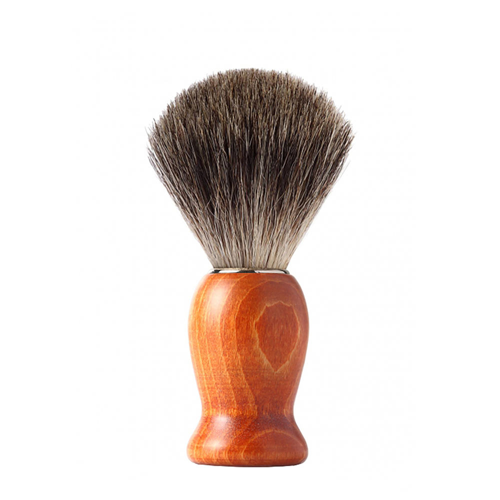 

MONDIAL Помазок для бритья деревянный красное дерево с ворсом барсука / Mondial 1 шт