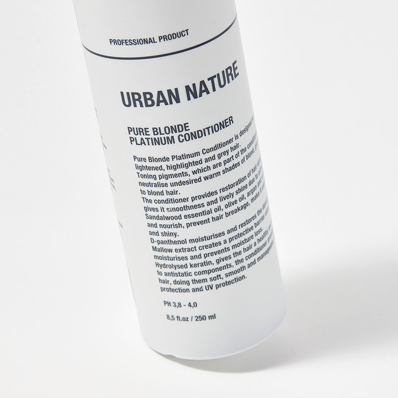 URBAN NATURE Кондиционер тонирующий для светлых волос / PURE BLONDE PLATINUM CONDITIONER 250 мл, фото 3
