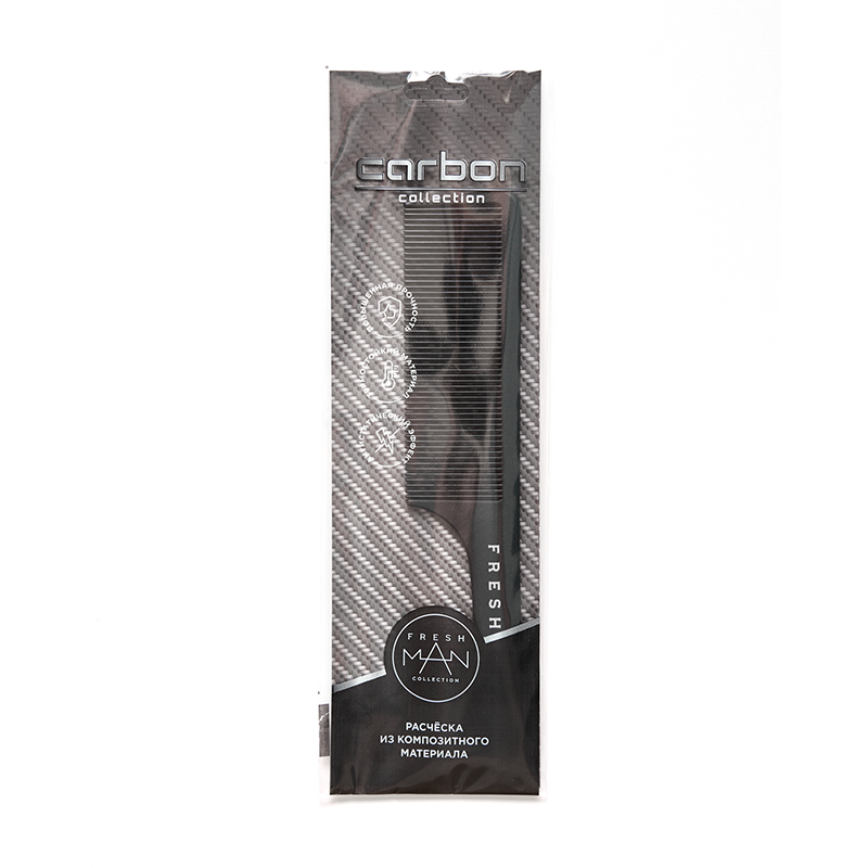 FRESHMAN Расческа плоская для стрижки машинкой / Collection Carbon, фото 3