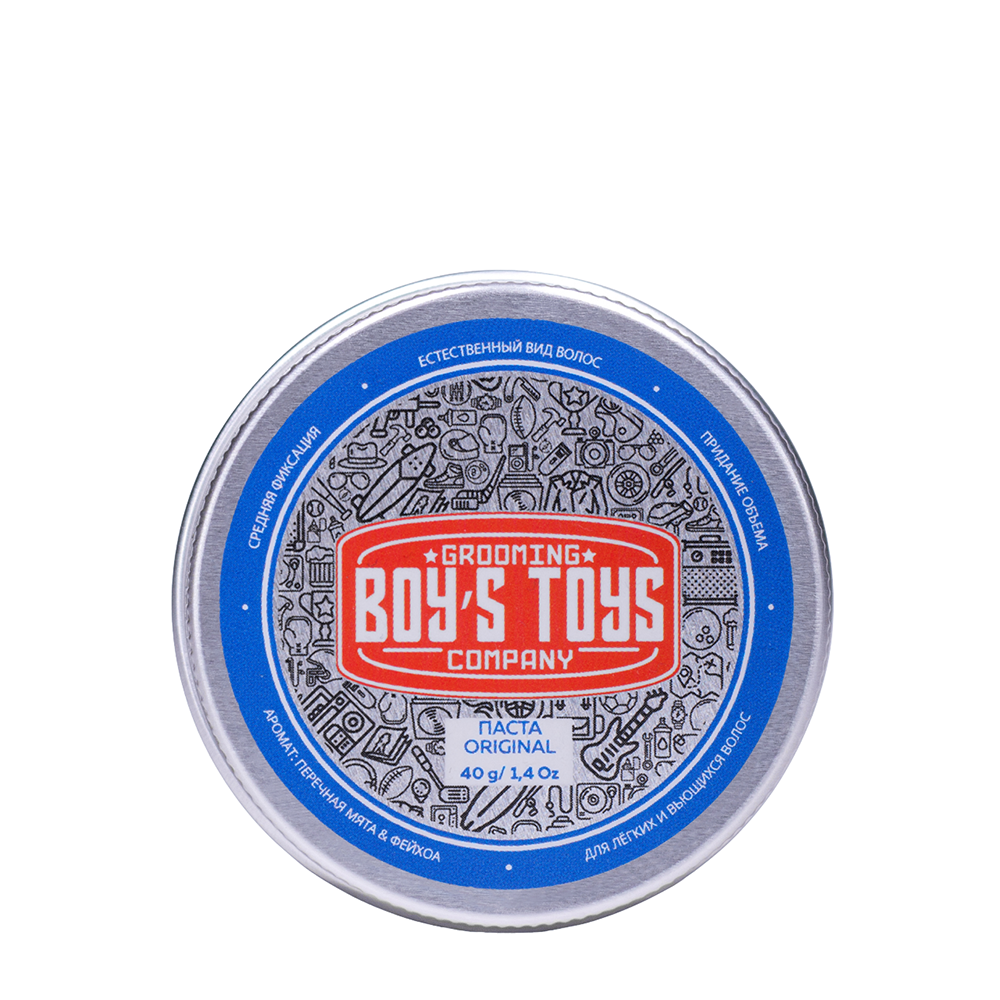 BOY’S TOYS Паста для укладки волос средней фиксации с низким уровнем блеска / Boy's Toys Original 40 мл