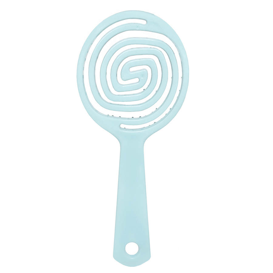 SOLOMEYA Расческа-мини для распутывания волос в форме леденца, Тиффани / Lollipop Shaped Mini Detangling Hair Brush Tiffany, фото 3