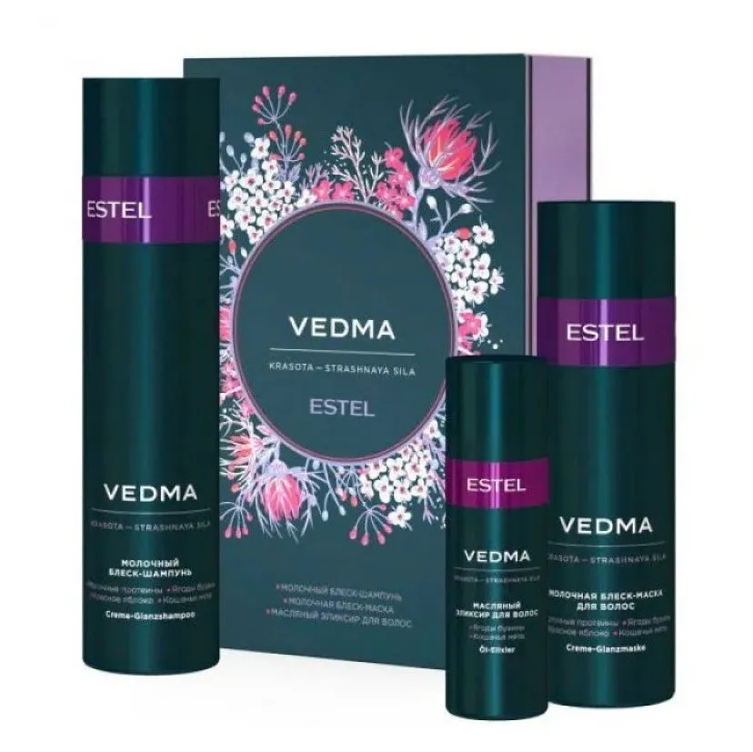 ESTEL PROFESSIONAL Набор для волос (шампунь 250 мл, маска 200 мл, масло-эликсир 50 мл) / VEDMA молочный блеск бальзам для волос vedma ved b1 1000 мл