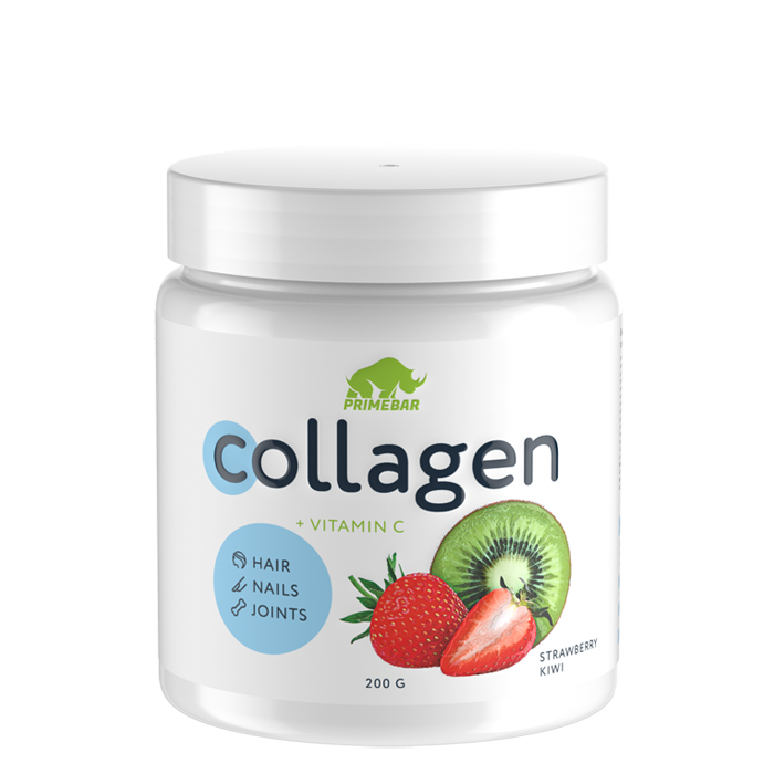 PRIMEBAR Биологически активная добавка к пище коллаген со вкусом клубника-киви / Collagen Strawberry-kiwi 200 г bombbar коктейль коллаген с хондроитином глюкозамином и мсм со вкусом цитруса