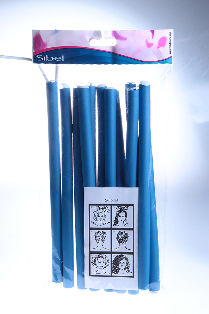 HAIRWAY Бигуди-папиллоты 25смх15мм синие 12шт/уп sibel бигуди папиллоты фиолетовые 18 см 20 мм 41174