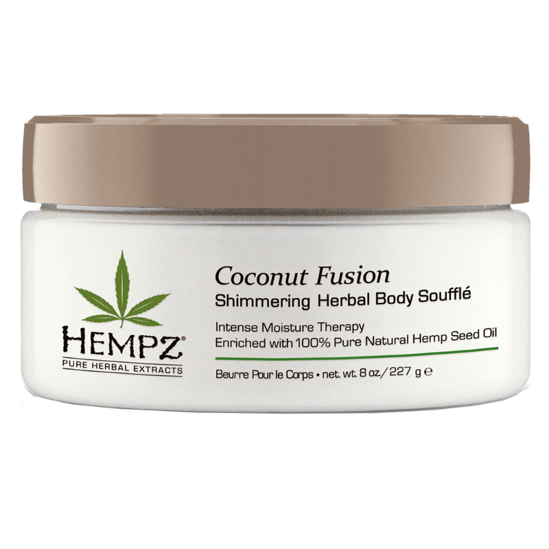 HEMPZ Суфле для тела с мерцающим эффектом / Coconut Fusion Shimmering Herbal Body Souffle 227 гр mea суфле для тела с эффектом глубокого увлажнения пузырьки апероля