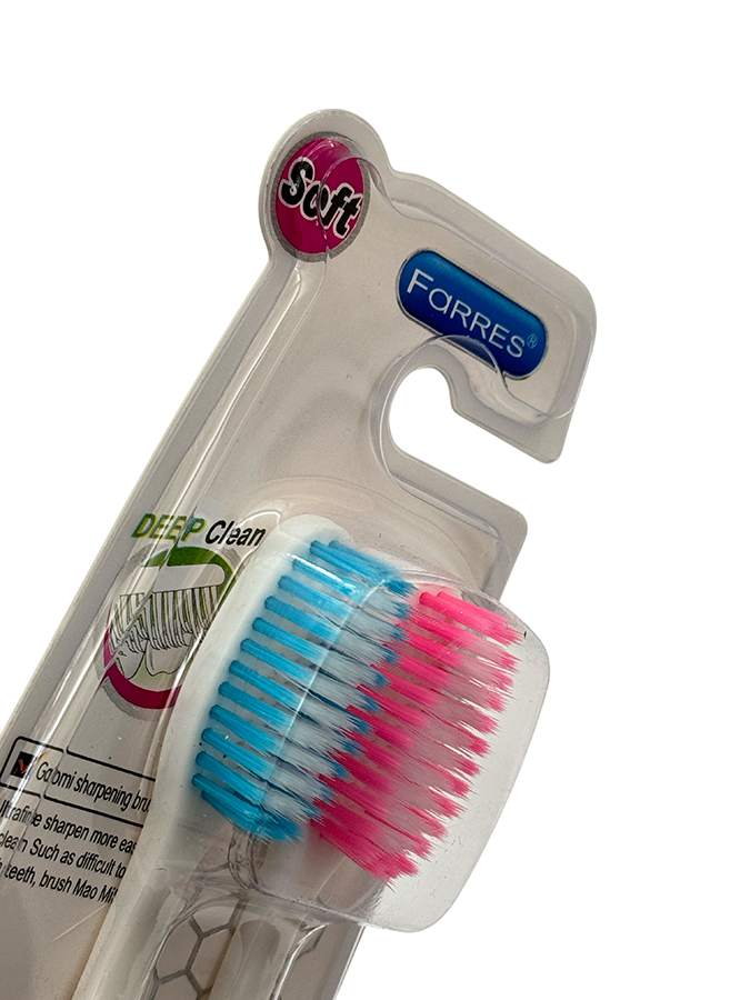 IWOU PROFESSIONAL Набор зубных щеток голубая+розовая Soft 2шт/FARRES, фото 2