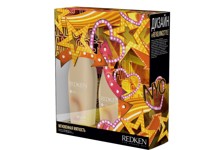 REDKEN Набор подарочный ALL SOFT (шампунь 300 мл, кондиционер 250 мл)