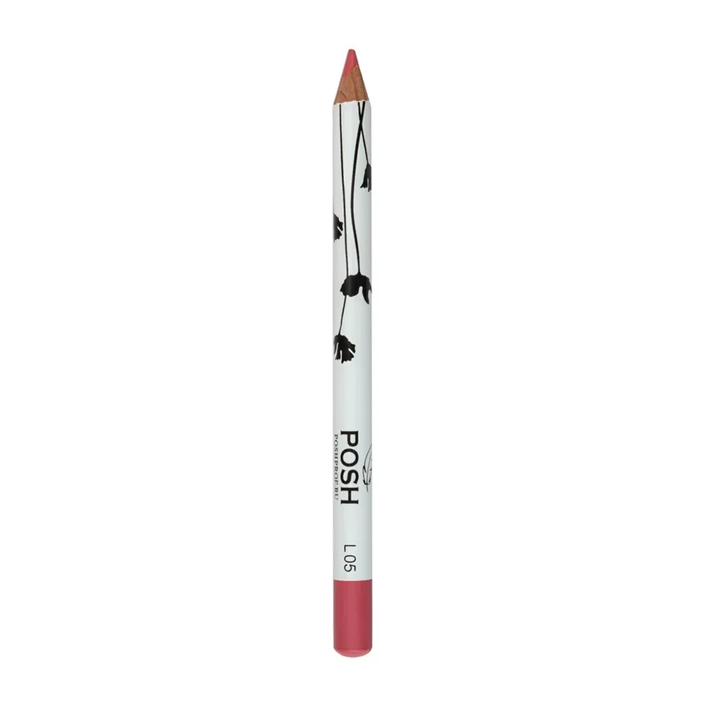POSH Помада-карандаш пудровая ультрамягкая 2 в 1, L05 / Organic пудровая плёнка двусторонняя бордо персик 50 мкм 0 5 х 10 м