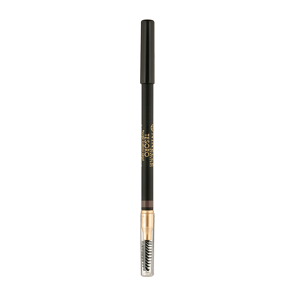 NINELLE Карандаш пудровый для бровей, №623 темный коричневый / TESORO 1,19 гр posh карандаш пудровый ультрамягкий для глаз e02 розовый фейерверк organic