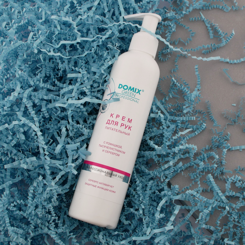 DOMIX Крем питательный с ромашкой, тысячелистником и коллоидным серебром для рук / DGP 250 мл