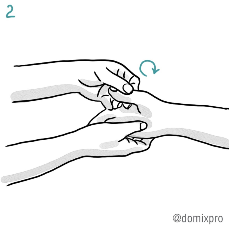 Массаж рук. Шаг 2.