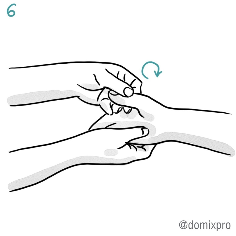 Массаж рук. Шаг 6.