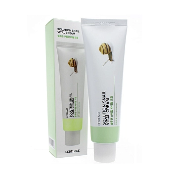 LEBELAGE Крем пептидный для лица с муцином улитки / Lebelage Solution Snail Vital Cream 50 мл, фото 2