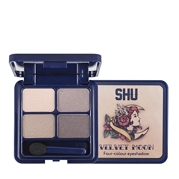 SHU Тени четырехцветные для век, №151 бежево-серый / Velvet Moon 4,8 гр, фото 3