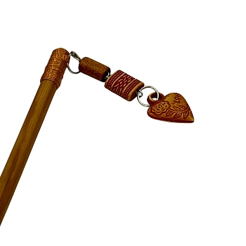 IWOU PROFESSIONAL Шпильки деревянные для волос светло-коричневые 2шт, фото 2