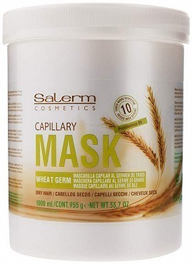 SALERM COSMETICS Маска питательная увлажняющая для волос / Wheat Germ 1000 мл