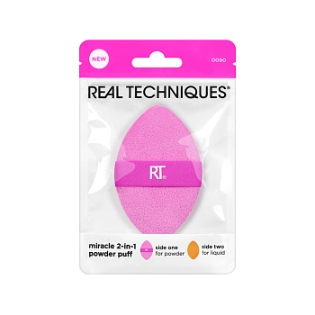 REAL TECHNIQUES Пуховка двусторонняя для пудры / Real Techniques Miracle 2-in-1 Powder Puff, фото 6