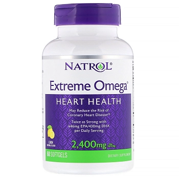 Добавка биологически активная к пище Натрол экстрим омега / Omega Extreme 2400 мг 60 капсул