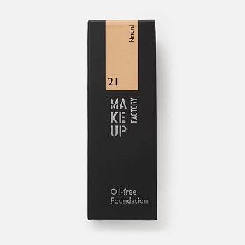 MAKE UP FACTORY Крем тональный матовый для нормальной и жирной кожи, 21 светлый мокка / Oil-free Foundation 20 мл, фото 2