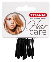 Резинки для волос, черные 3 см 12 шт/уп 7800, TITANIA