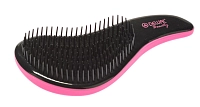 DEWAL BEAUTY Щетка массажная для легкого расчесывания волос, мини, с ручкой, цвет розово-черный, фото 2