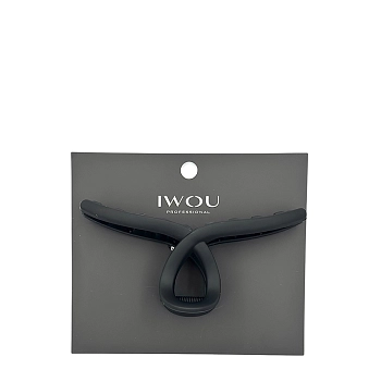 Краб для волос большой Завиток черный 1шт