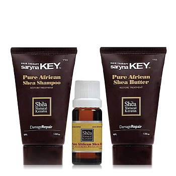 SARYNA KEY Набор дорожный коричневый (шампунь 40 мл + маска 40 мл + масло 10 мл) Damage repair, фото 2