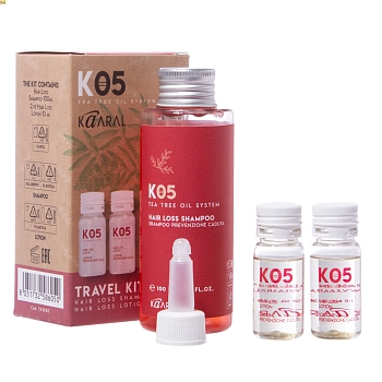 KAARAL Набор против выпадения волос (лосьон 2*10мл+шампунь 100мл) / TRAVEL KIT HAIR LOSS, фото 2