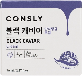 CONSLY Крем против морщин для лица с экстрактом черной икры 70 мл, фото 3